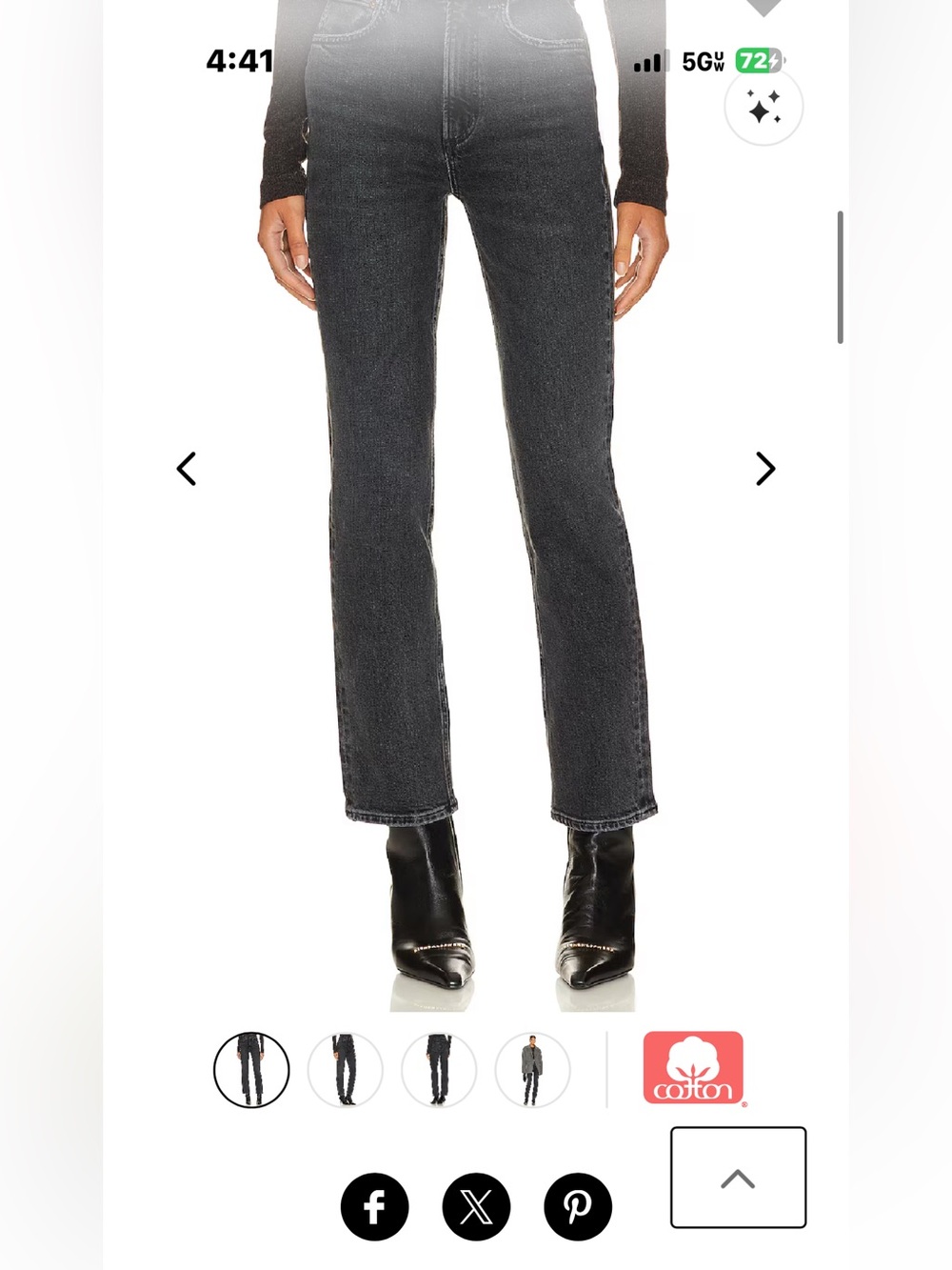 Agolde Black Straight-Leg Jeans